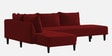 Ira Fabric 6 Seater Sofa Cum Bed RHS In Blood Maroon Colour