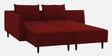 Ira Fabric 6 Seater Sofa Cum Bed RHS In Blood Maroon Colour