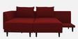 Ira Fabric 6 Seater Sofa Cum Bed RHS In Blood Maroon Colour