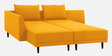 Ira Fabric 6 Seater Sofa Cum Bed RHS In Bold Yellow Colour