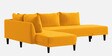 Ira Fabric 6 Seater Sofa Cum Bed RHS In Bold Yellow Colour