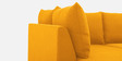 Ira Fabric 6 Seater Sofa Cum Bed RHS In Bold Yellow Colour
