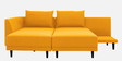 Ira Fabric 6 Seater Sofa Cum Bed RHS In Bold Yellow Colour