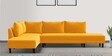 Ira Fabric 6 Seater Sofa Cum Bed RHS In Bold Yellow Colour