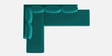 Ira Fabric 6 Seater Sofa Cum Bed RHS In Sea Green Colour