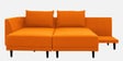 Ira Fabric 6 Seater Sofa Cum Bed RHS In Vivid Orange Colour