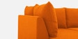 Ira Fabric 6 Seater Sofa Cum Bed RHS In Vivid Orange Colour
