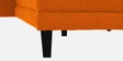 Ira Fabric 6 Seater Sofa Cum Bed RHS In Vivid Orange Colour