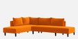 Ira Fabric 6 Seater Sofa Cum Bed RHS In Vivid Orange Colour