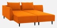 Ira Fabric 6 Seater Sofa Cum Bed RHS In Vivid Orange Colour