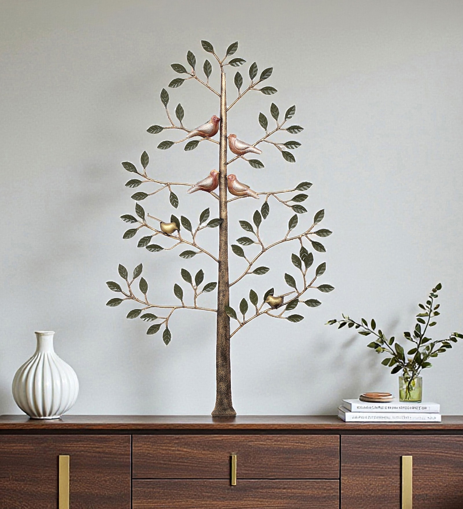 Irida Tree With Birds Metal Wall Art
