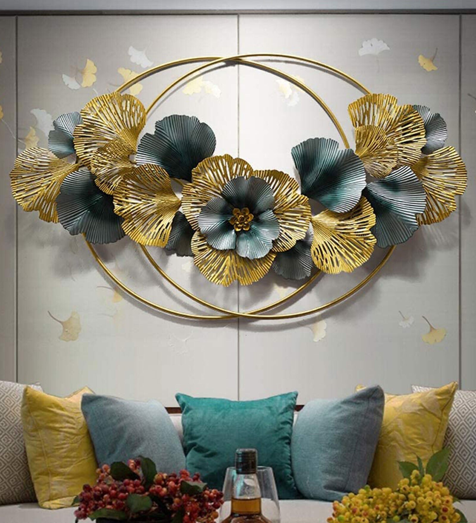 Buy Iron Gold And Grey Abstract Wall Art at 32 OFF by Decorativs