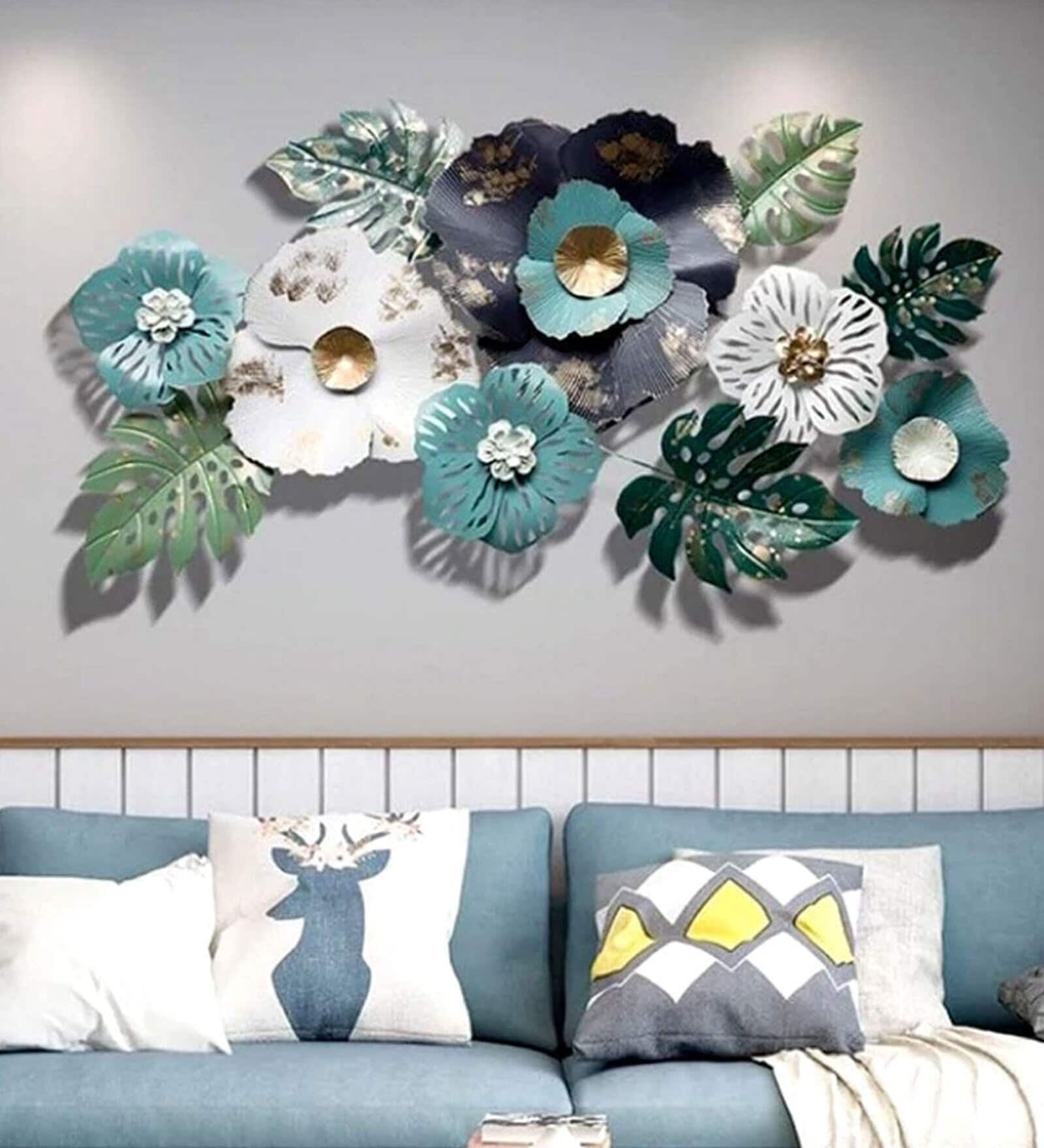 Beautiful Iron Abstract Wall Art Green