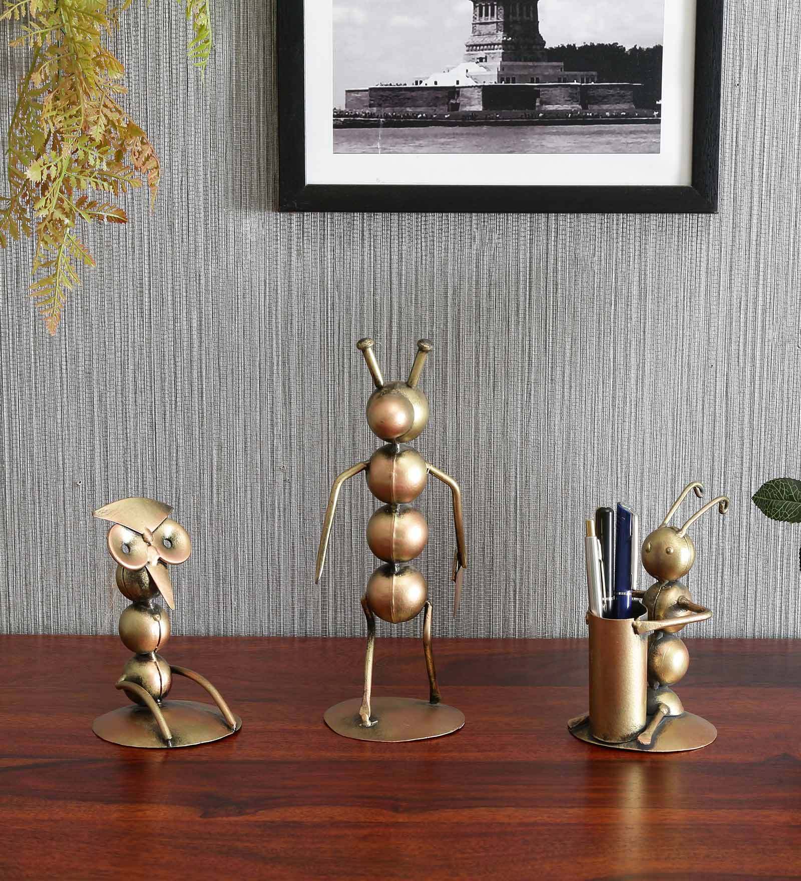 Iron Aunt Musician Set of 3 In Copper