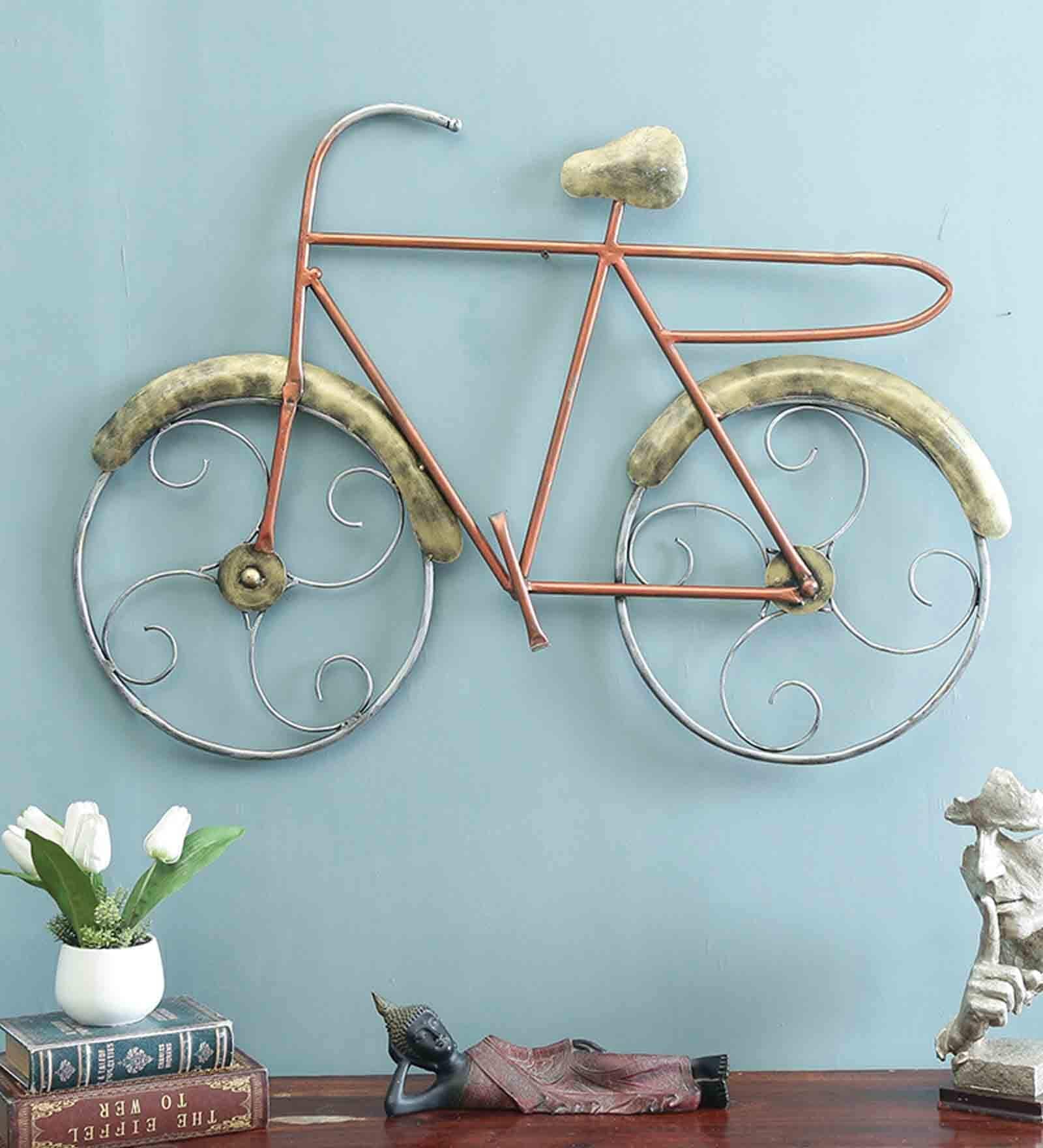 Iron Cycle Wall Art In Multicolour