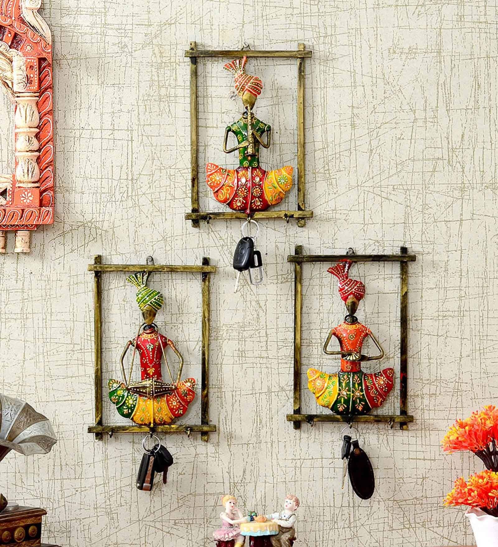 Iron Decorative Musician Wall Frame Set Of 3