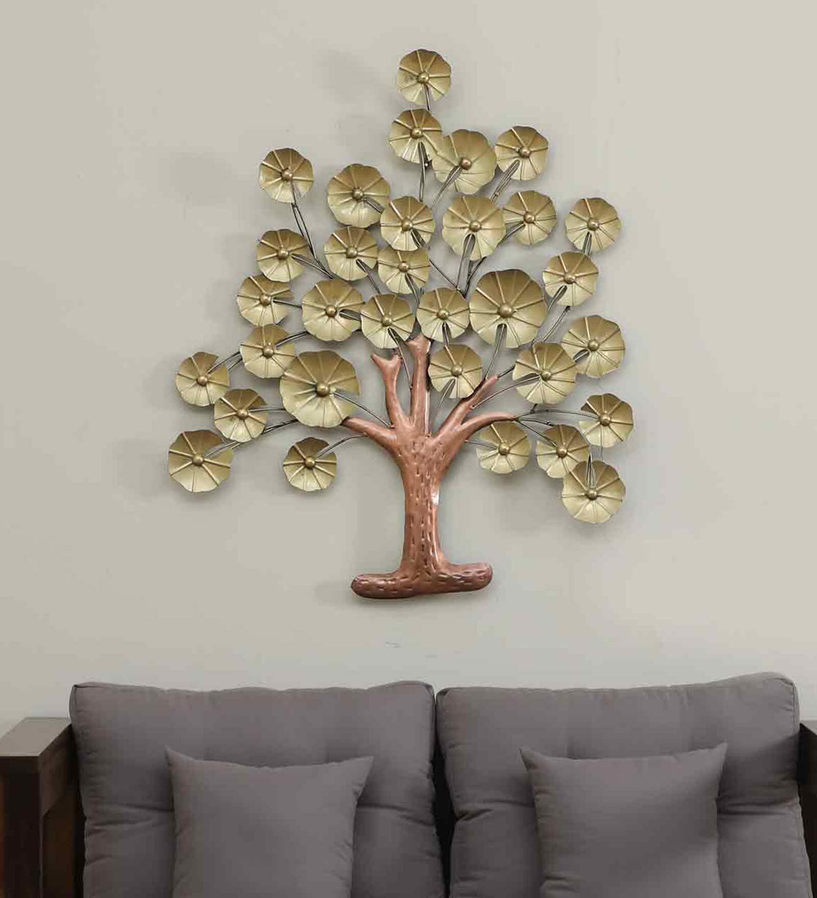 Iron Golden Tree Metal Wall Art