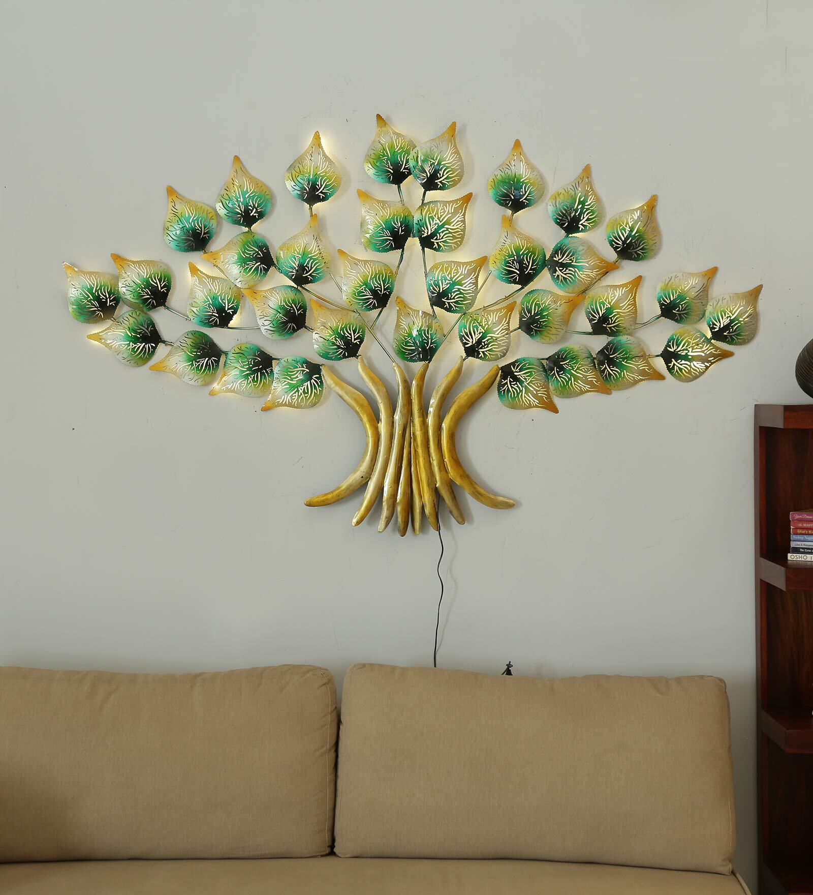 Buy Iron Decorative Tree Wall Art With LED In Green By Decocraft at 44 OFF by Decocraft Pepperfry