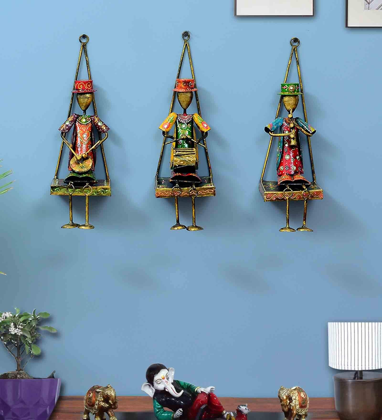 Graffiti Iron Dancing Doll Wall Art In Multicolour