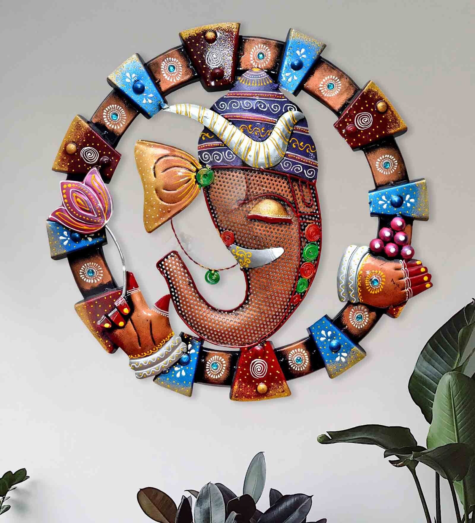 Buy Iron Lord Ganesha Wall Art In Multicolor at 47 OFF by Craftowl