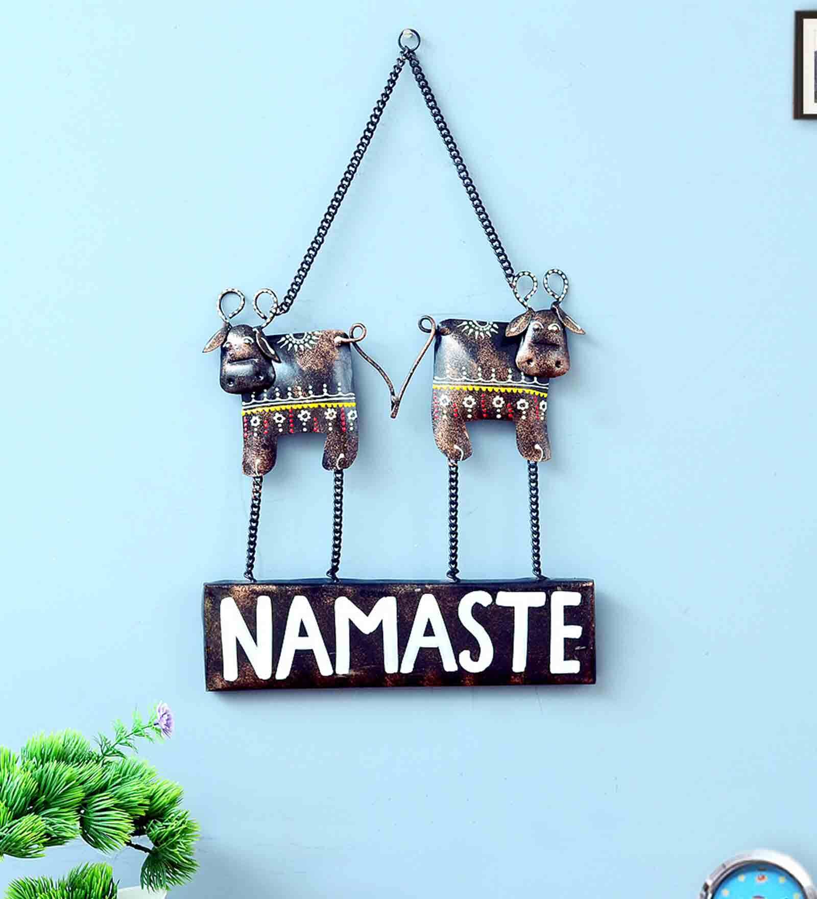 Iron Modern Namaste Board Wall Art