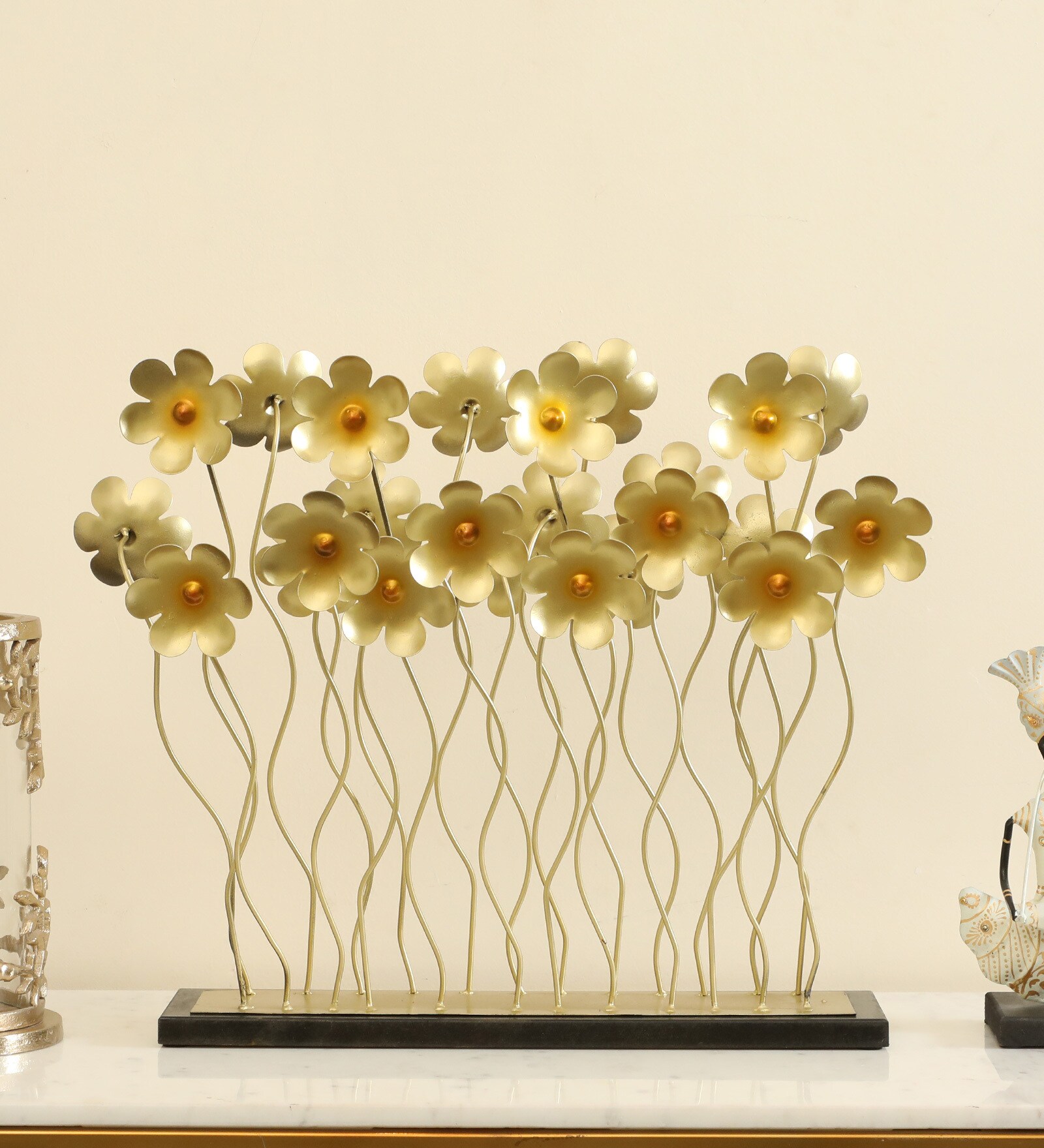 Iron Noor Flower Multicolour Showpieces