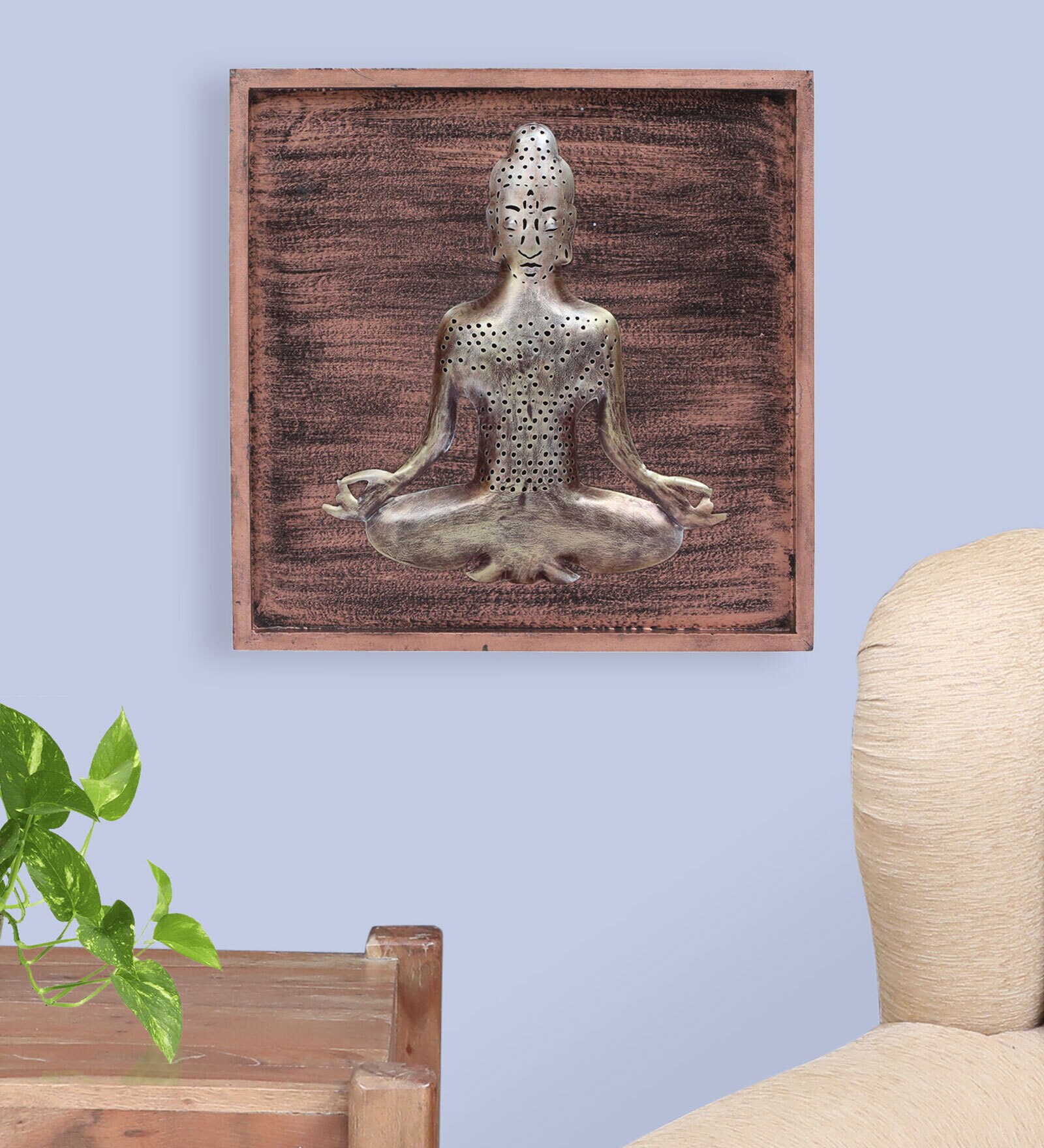 Iron Peace Buddha Wall Decor
