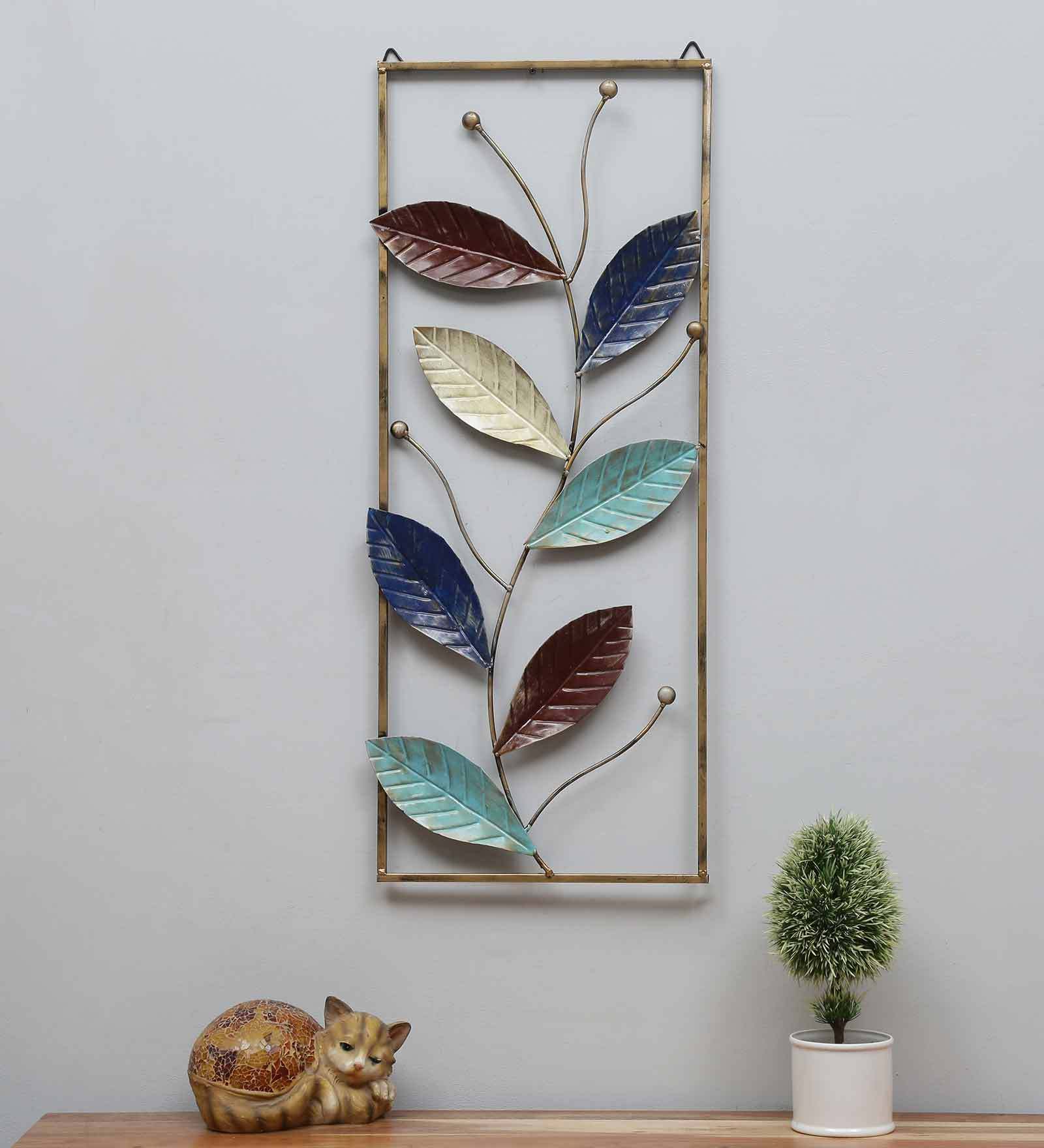 Buy Iron Seven Leave Wall Art In Multicolour at 32% OFF by Desert Oak ...