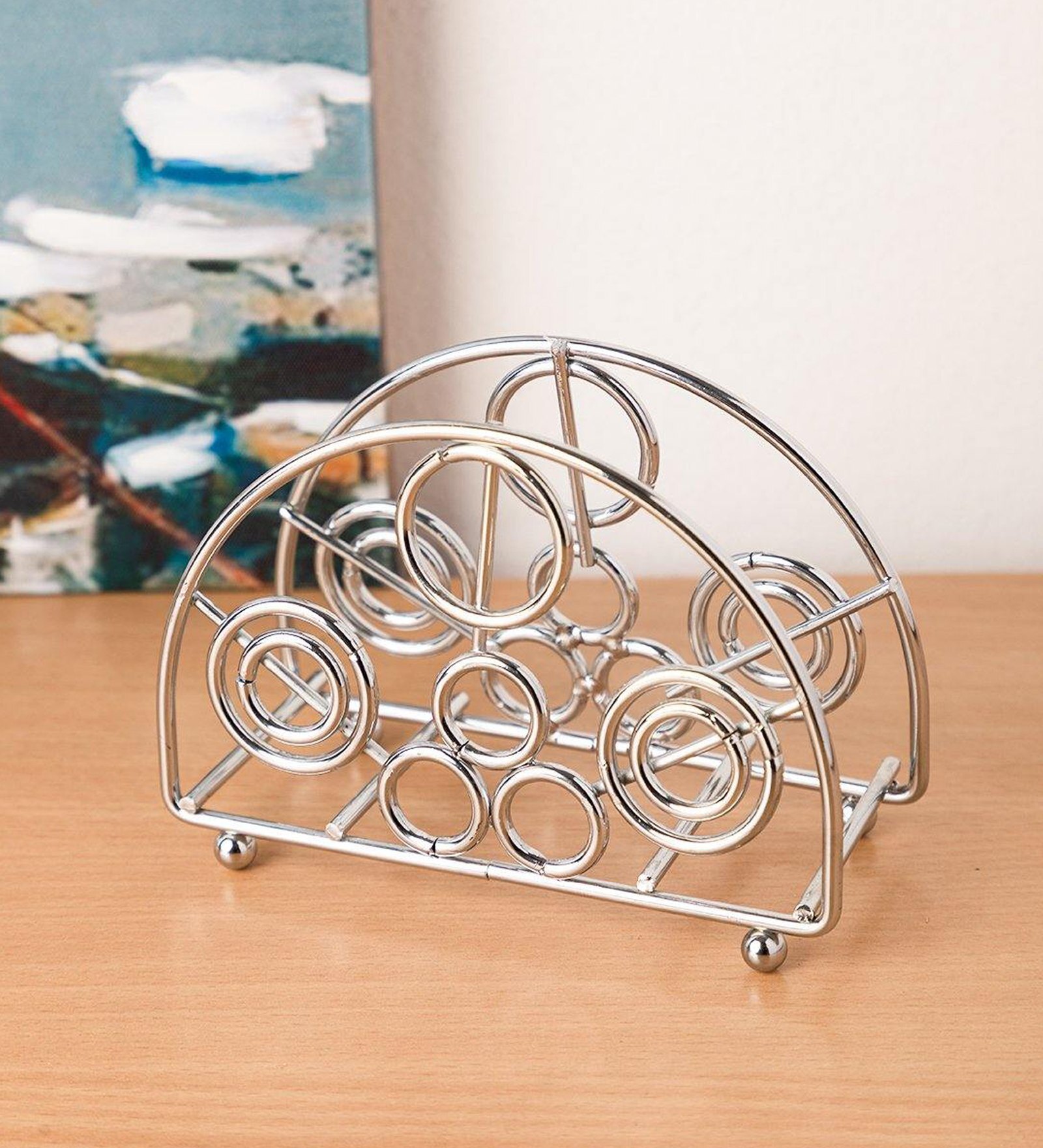 Iron Silver Napkin Holder