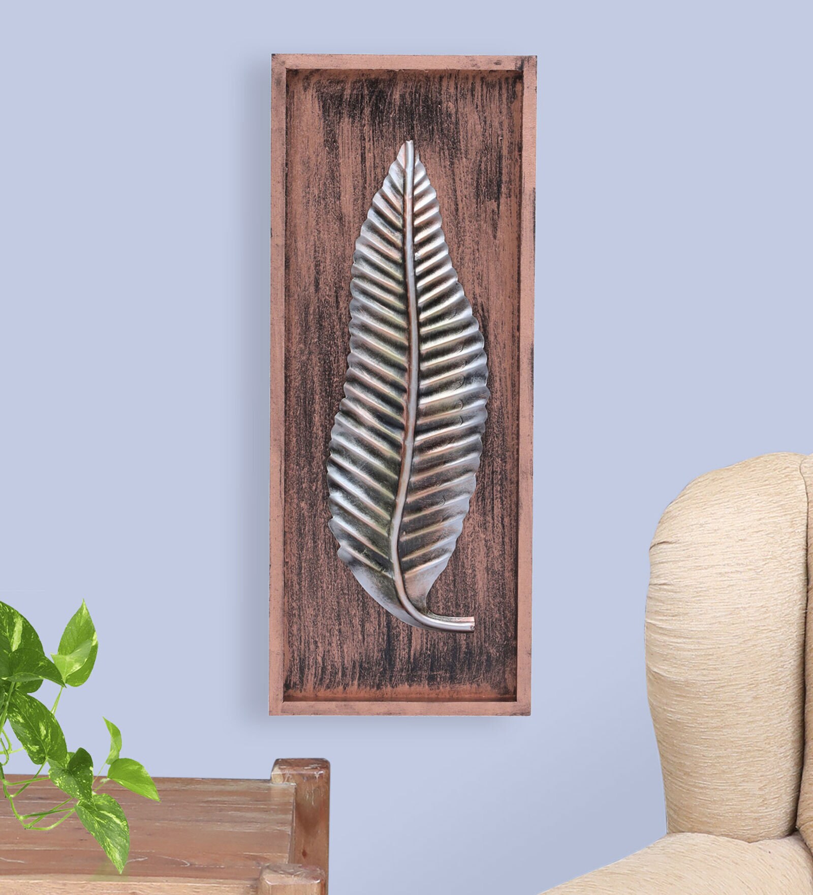 Iron Tide Leaf Metal Wall Art
