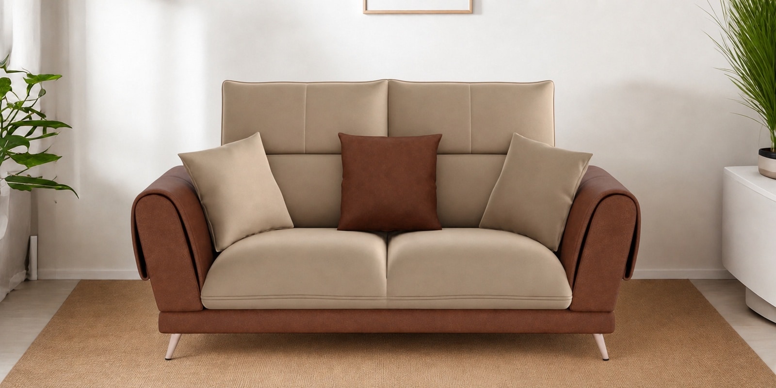 Ira 2 Sofa In Brown Color