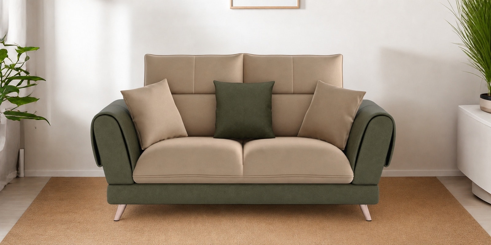 Ira 2 Sofa In Green Color