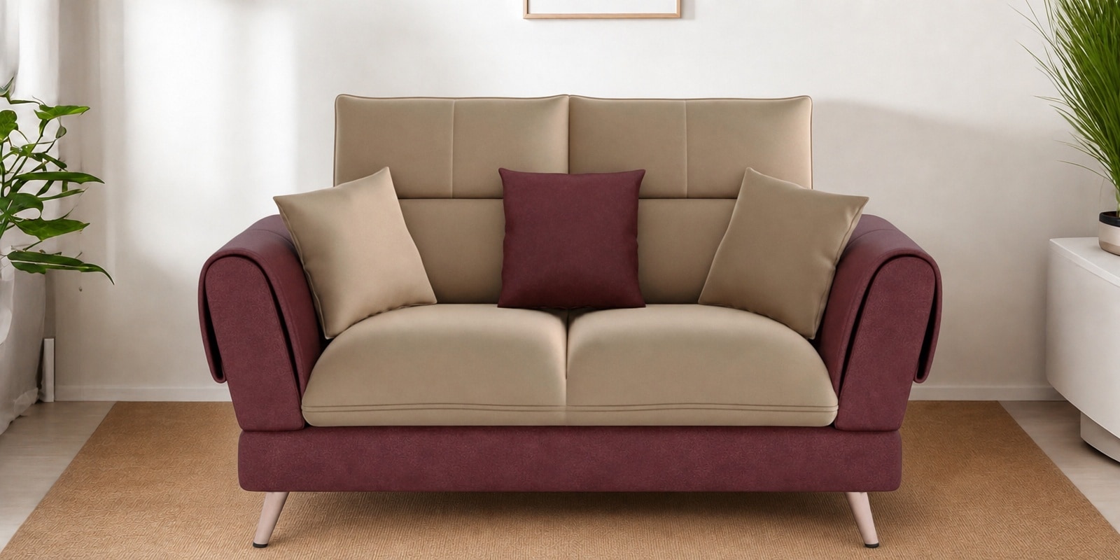 Ira 2 Sofa In Soft Tan Color