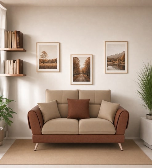 Ira 2 Sofa In Brown Color