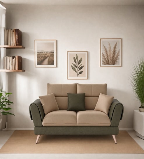 Ira 2 Sofa In Green Color