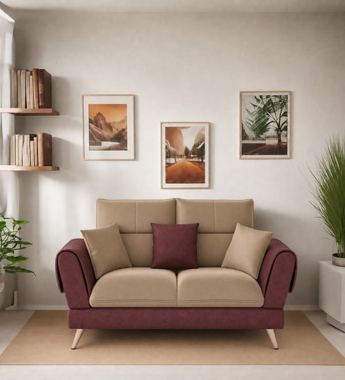 Ira 2 Sofa In Soft Tan Color