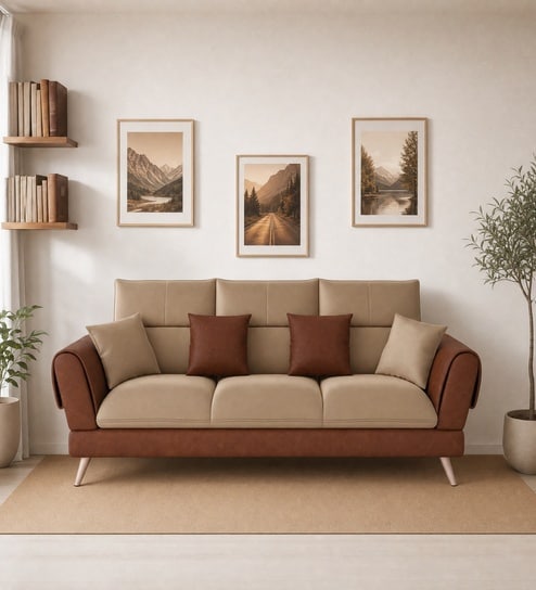 Ira 3 Sofa In Brown Color