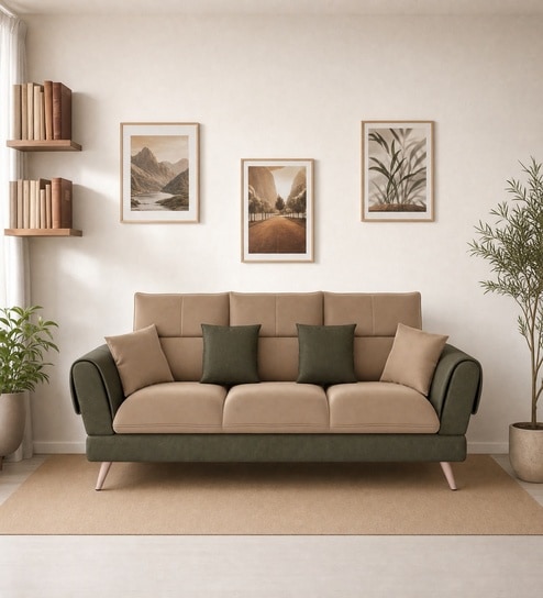 Ira 3 Sofa In Green Color