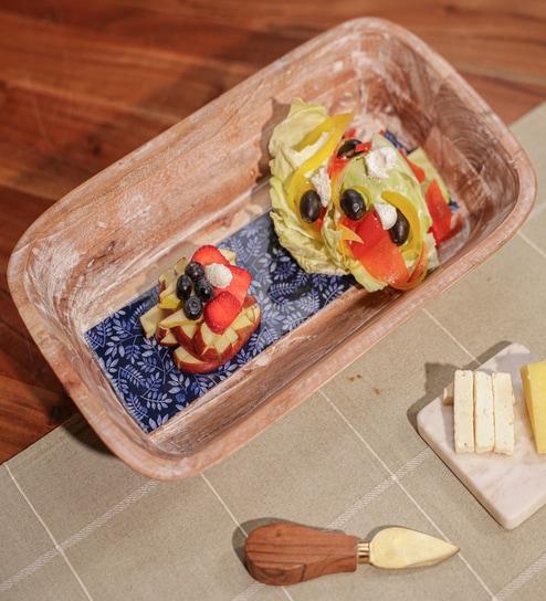 Ireka Homes Acacia Wood Serving Bowl