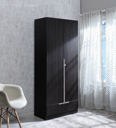 Iria Two Door Wardrobe In Ebony Colour By Casacraft