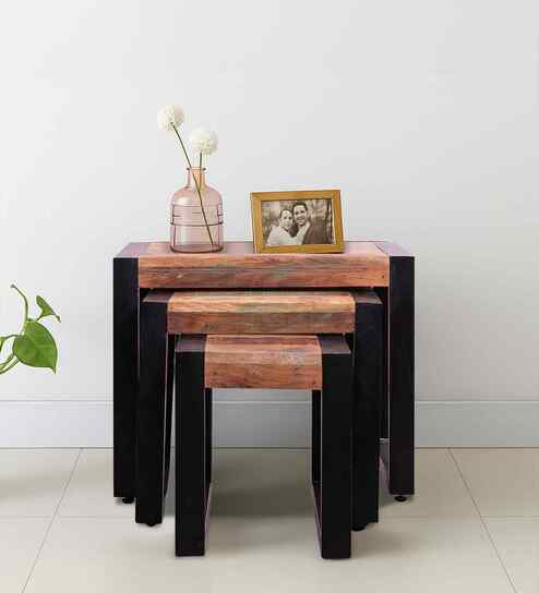 Kesty Nesting Coffee Table in Walnut Finish