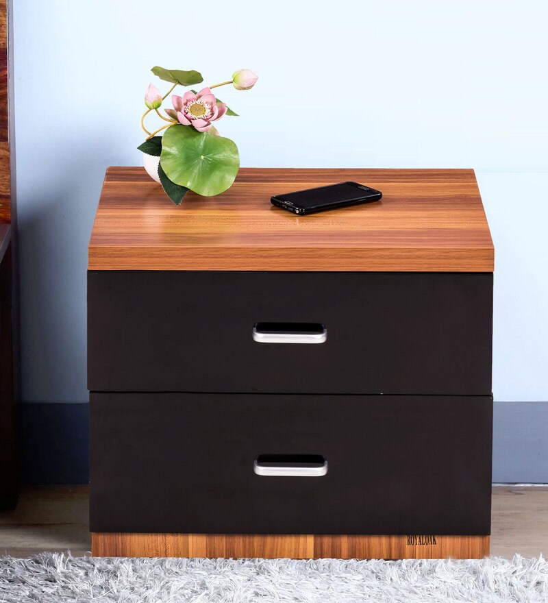 Buy Iris Bedside Table in Maple Finish by Royaloak Online Bedside