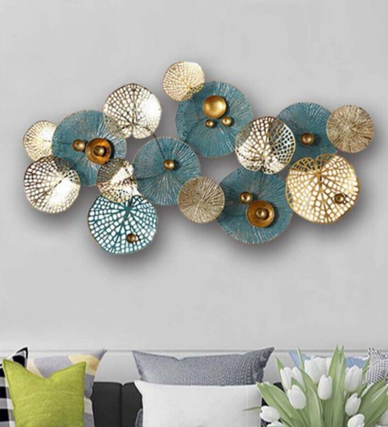 Buy Iron Abstract Wall Art in Blue By Astro Home Online Abstract