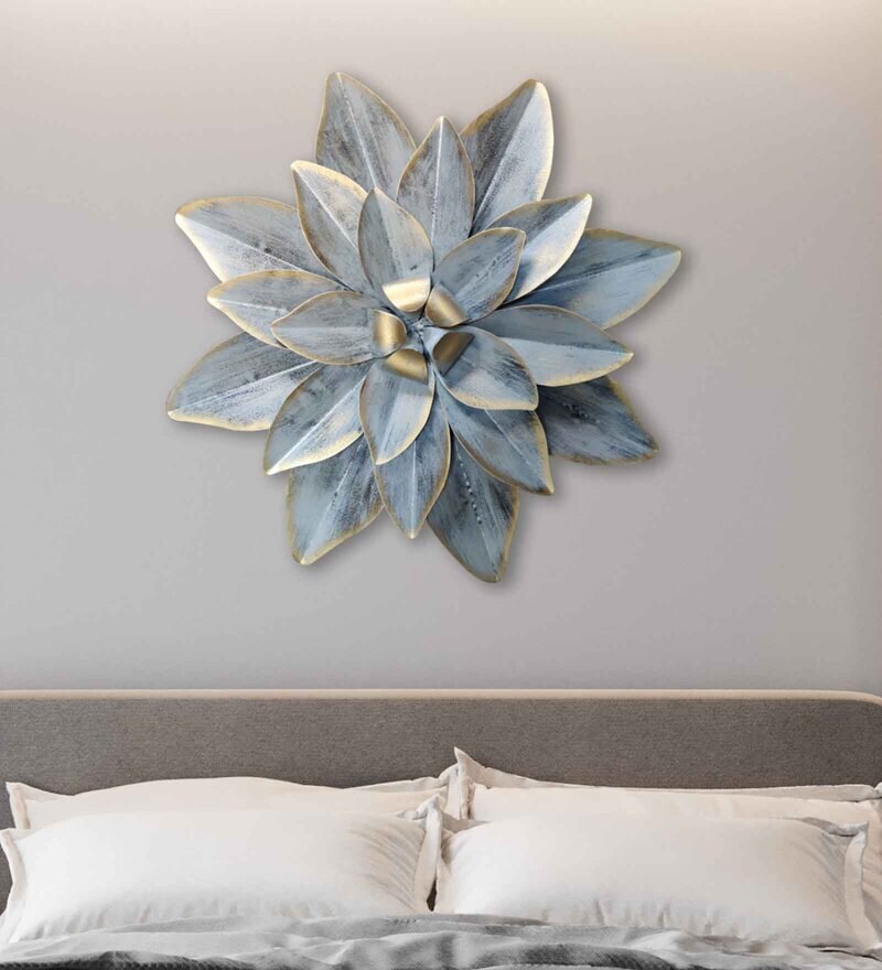 Buy Iron Antique Grey Flower Wall Art By Woodlawn Online Floral Metal Art Metal Wall Art