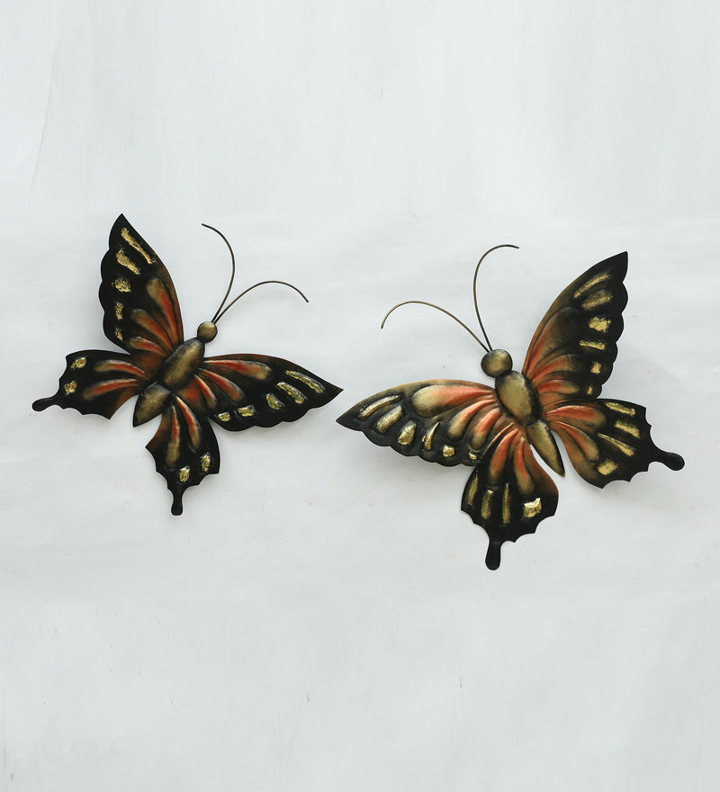 Buy Iron Butterfly Wall Art In Multicolour By The Shining Rays Online