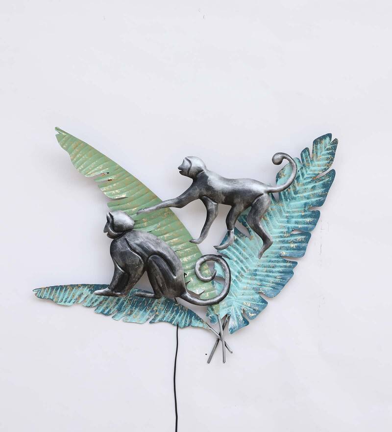 Buy Iron Monkey On Ring Wall Art By Mahalaxmi Arts And Crafts Online