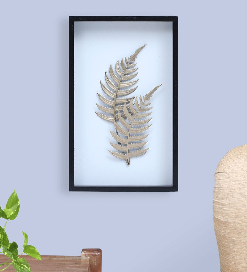 Buy Iron Palm Gold Leaf Metal Wall Art By Vedas Online Floral Metal
