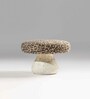 Irani Chai White Marble Stool In White Finish