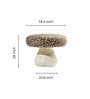 Irani Chai White Marble Stool In White Finish