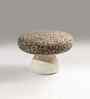 Irani Chai White Marble Stool In White Finish
